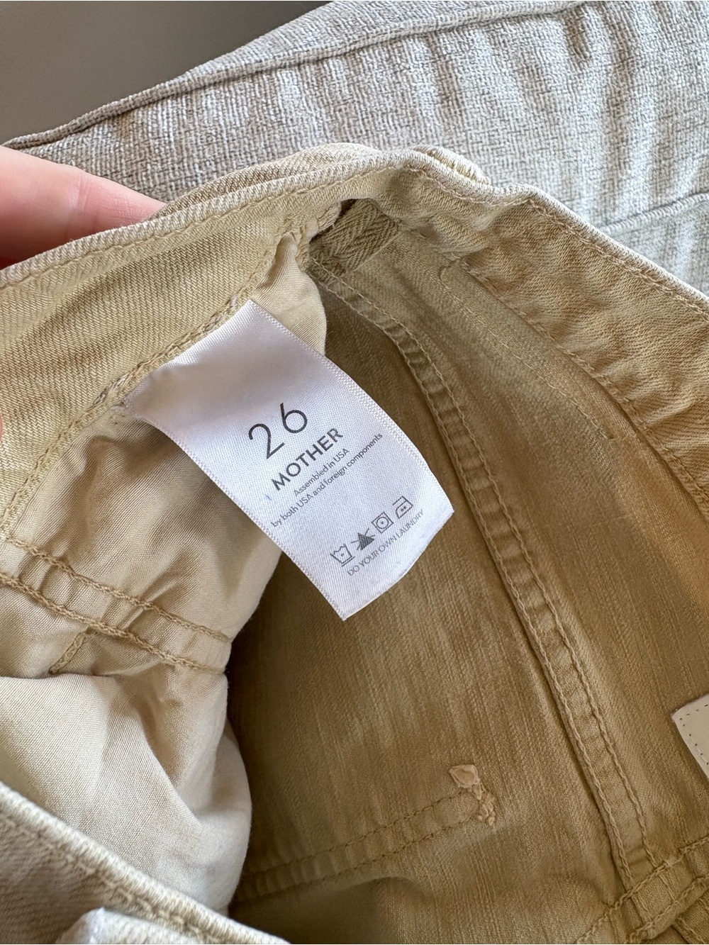 MOTHER utility pant in pale green - Picture 6 of 7